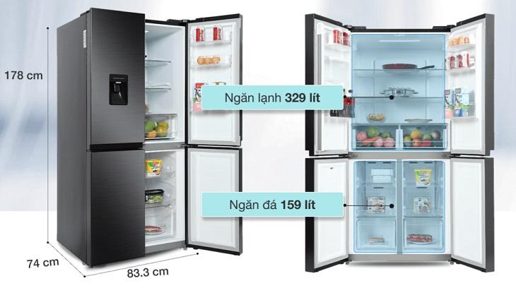 Tủ lạnh samsung có 4 cánh cửa giúp phân chia và lấy - cho thực phẩm dễ dàng hơn