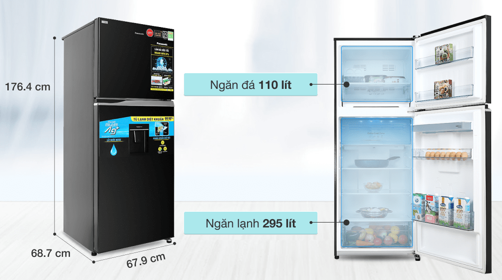 Tủ lạnh Panasonic Inverter 405 lít NR-TX461GPKV