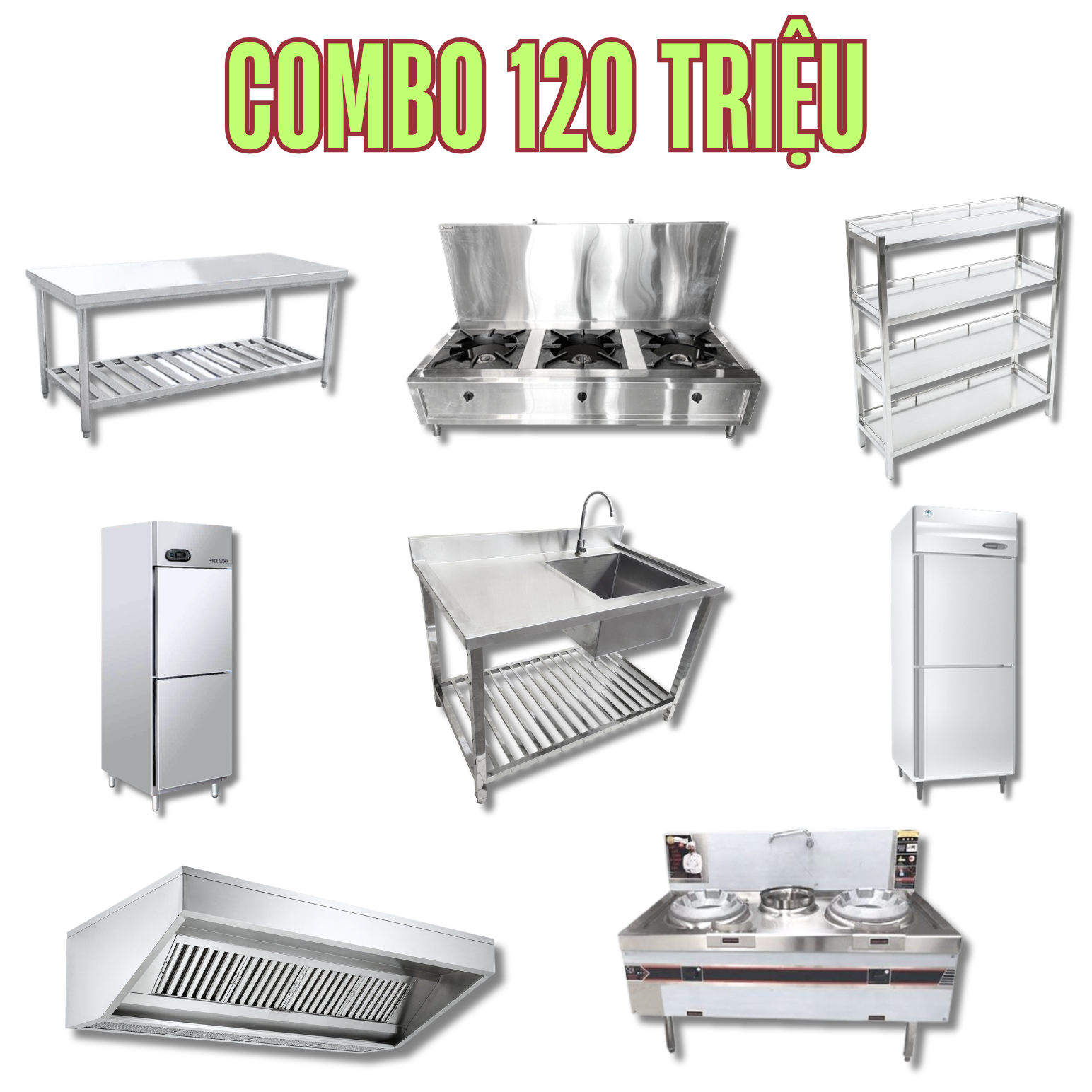 Combo Bếp Quán Ăn Bình Dân Combo Bếp Quán Ăn Bình Dân