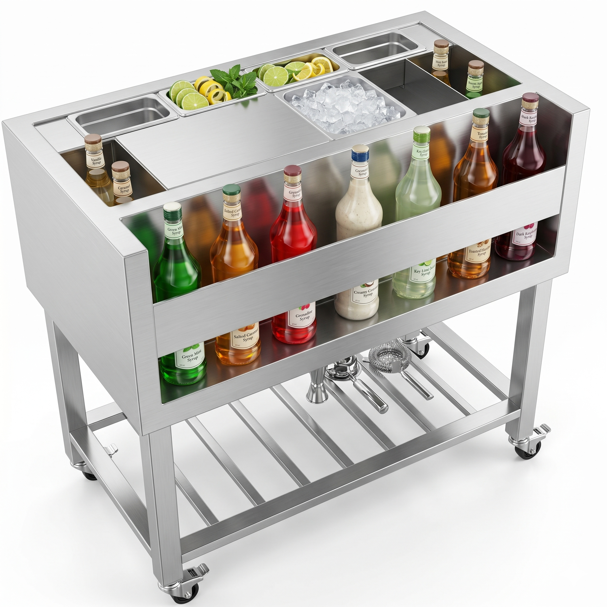 COMBO QUẦY BAR TIÊU CHUẨN CHÂU ÂU 19 THÙNG ĐÁ INOX DÀNH CHO QUẦY BAR